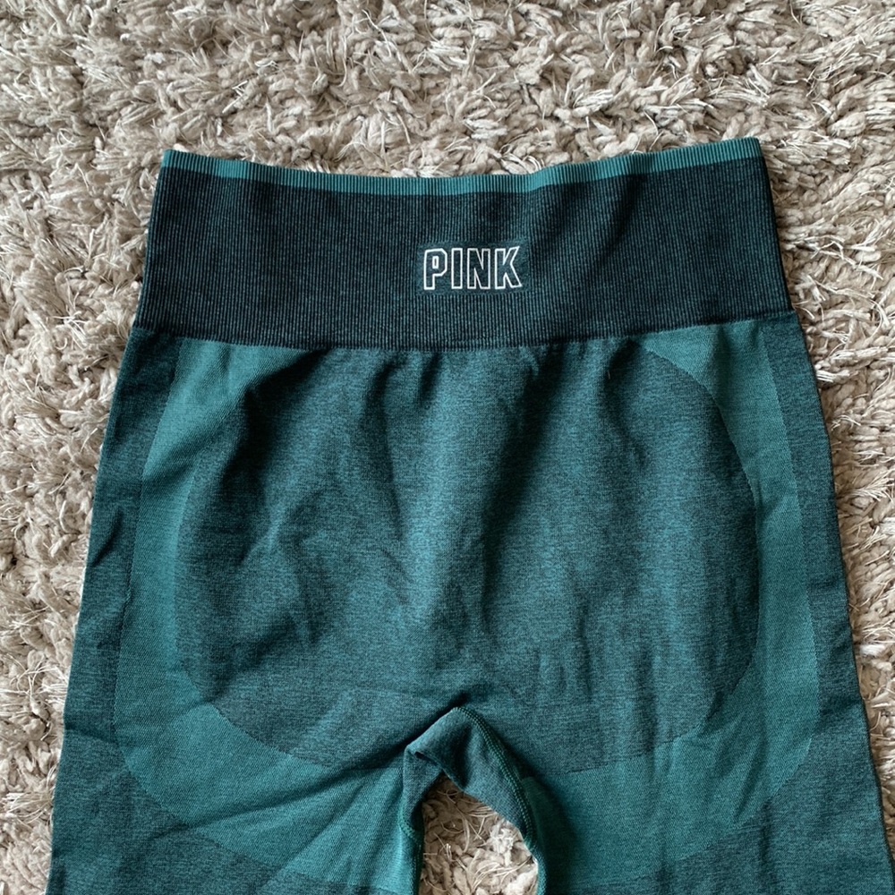 VS PINK Seamless Leggings Pink & Green (2) - Picture 13 of 15